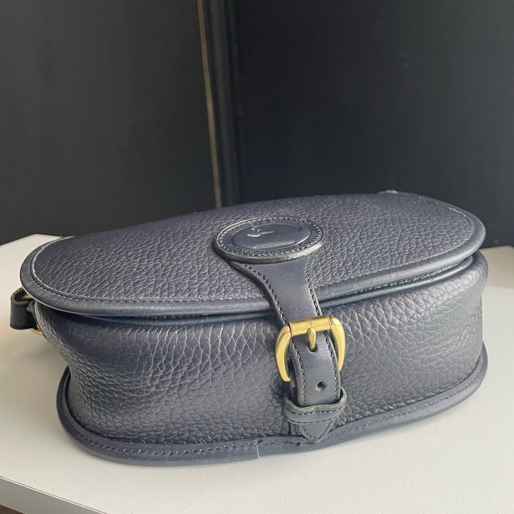 Dooney and Bourke AWL Leather Navy Blue Saddle crossbody Bag - Picture 4 of 15